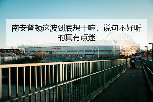 南安普顿这波到底想干嘛，说句不好听的真有点迷